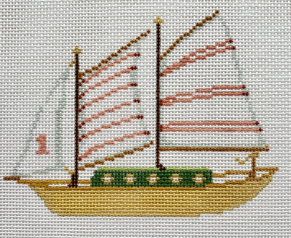 18SS Pink Stripe Sailboat