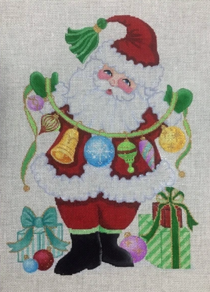 B-444 Retro Santa with Ornaments