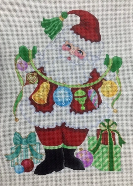 B-444 Retro Santa with Ornaments