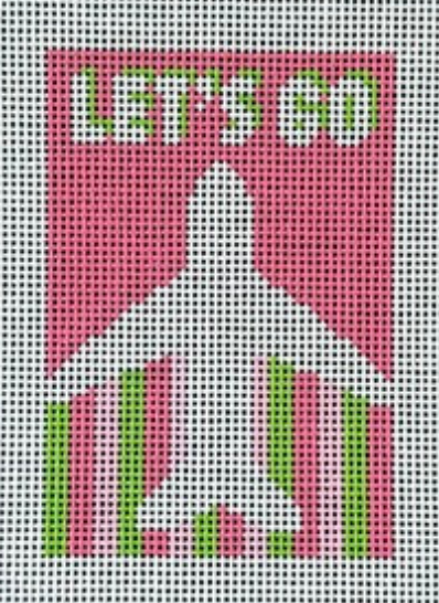 PSP102C Let's Go Passport Cover - Pink And Green