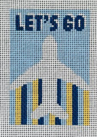 PSP102B Let's Go Passport Cover - Blue And Yellow