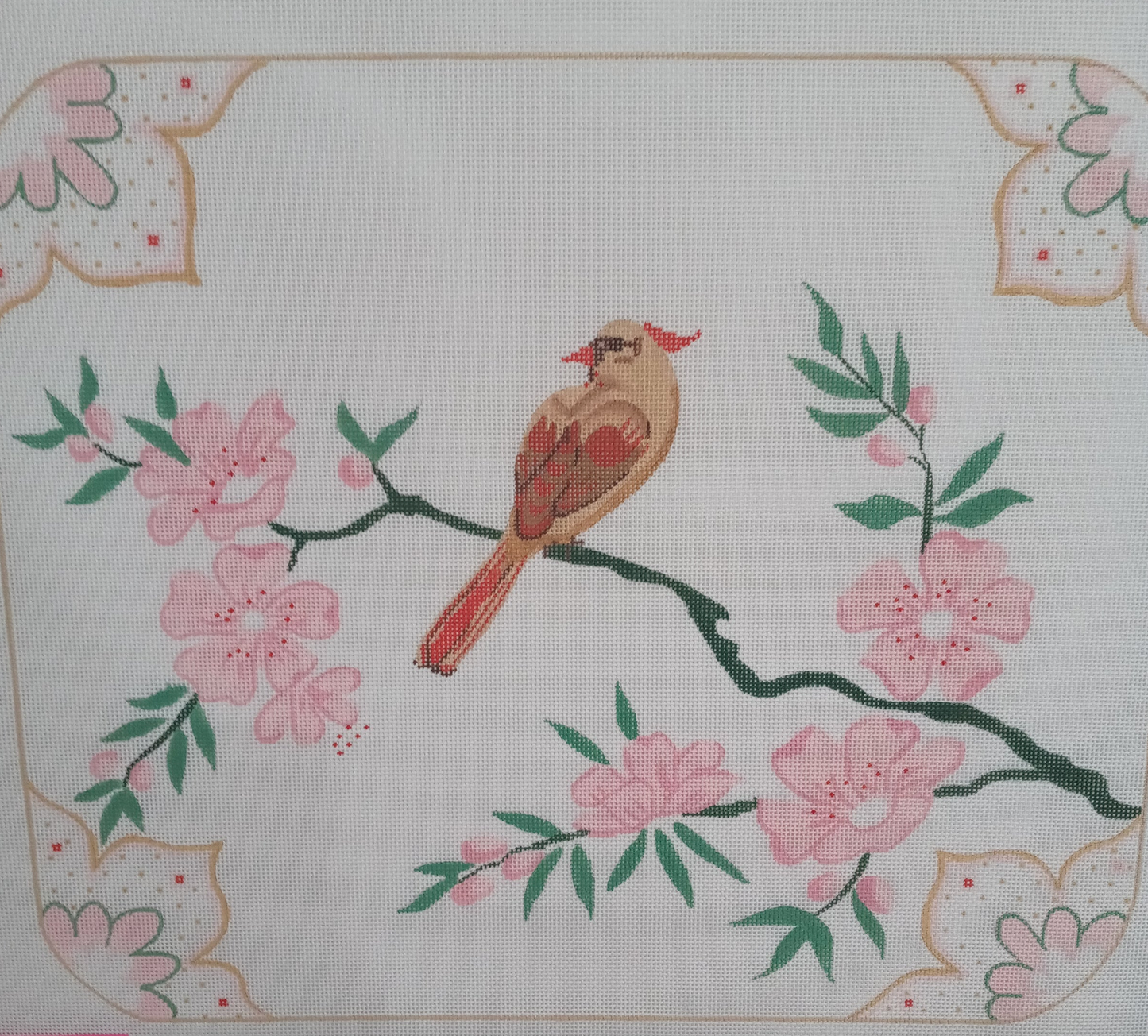 PL-122 Asian Cardinal in Dogwood