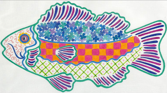 PL-584 Funky Fish #2 Facing Left 18 mesh