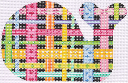 SST-16 Medium Whale - Woven Ribbons on Black