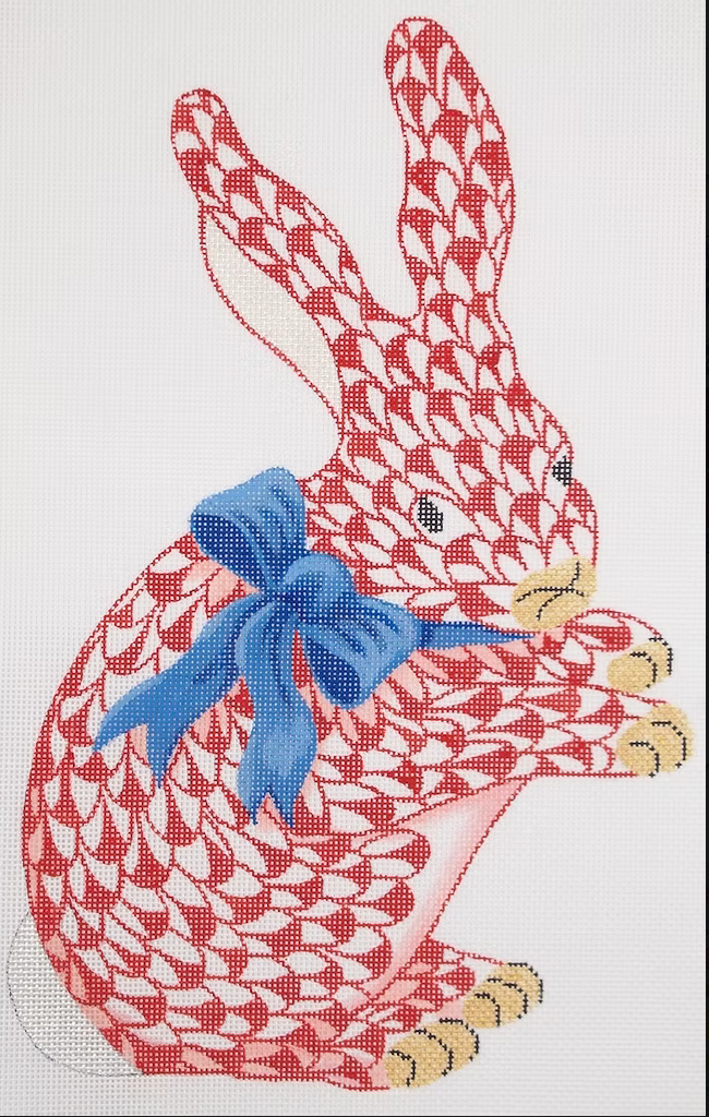 SST-331 Standing Bunny - Red with Bow