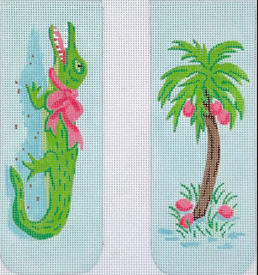 EGC-55H Gator and Palm Tree Half-Sized Eyeglass Case