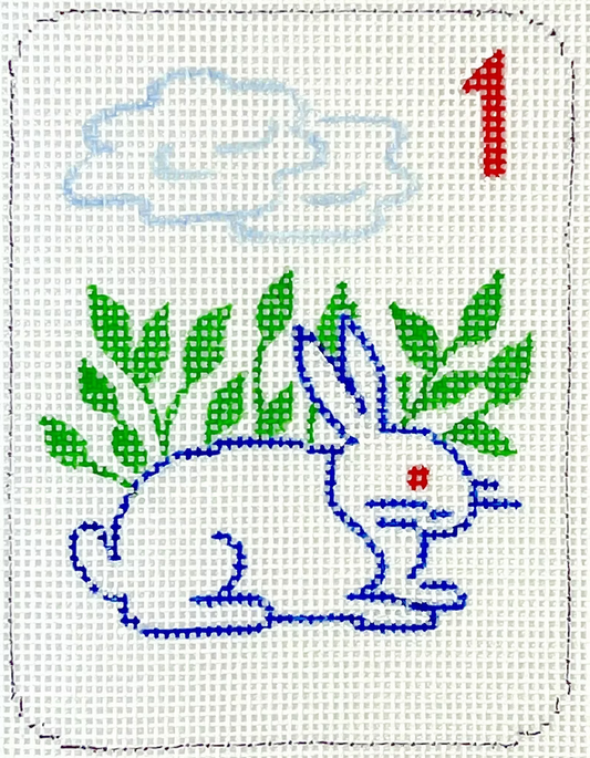 OM-374 Mini Mahjong Tile - Rabbit