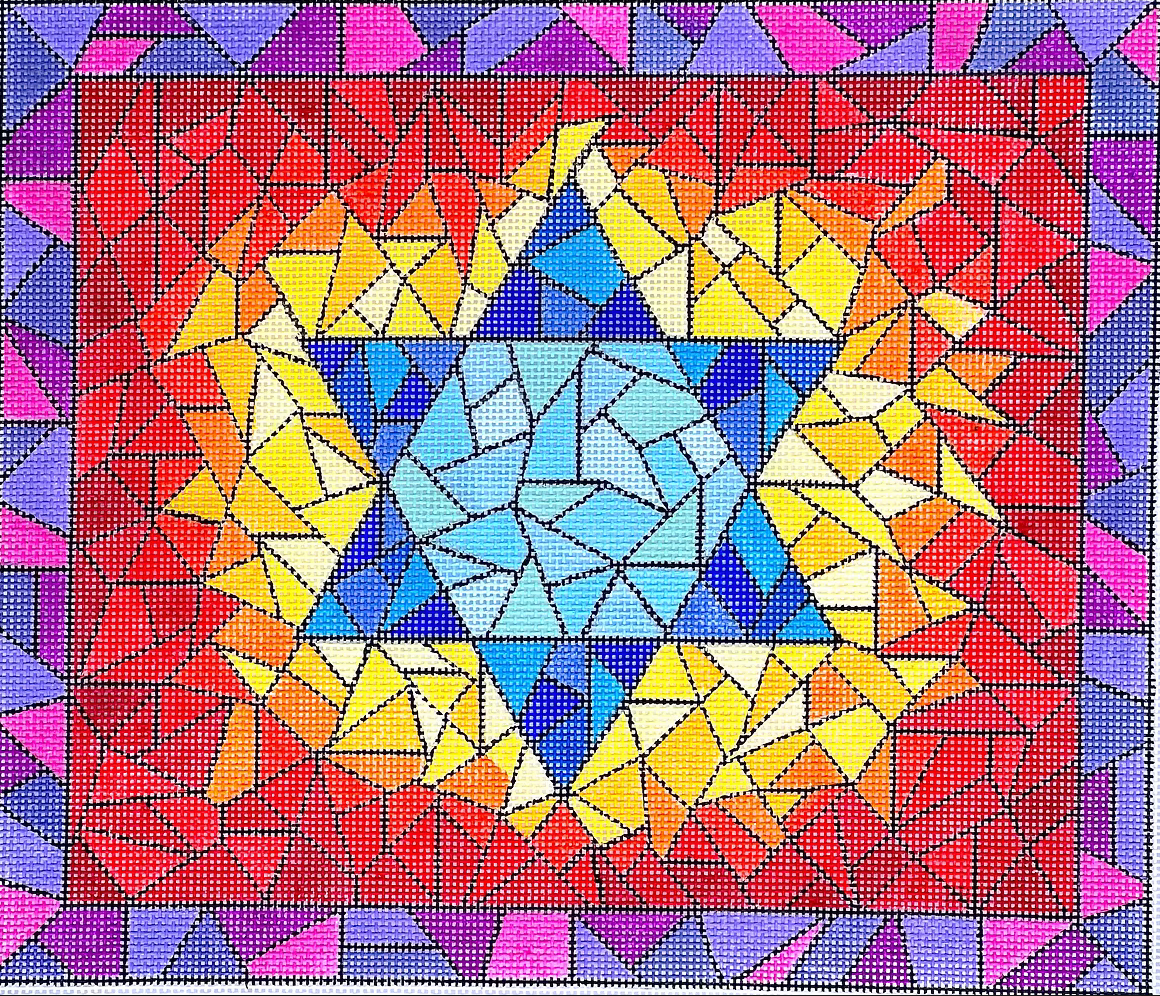 TAL-10 Stained Glass Star of David Tallis Bag