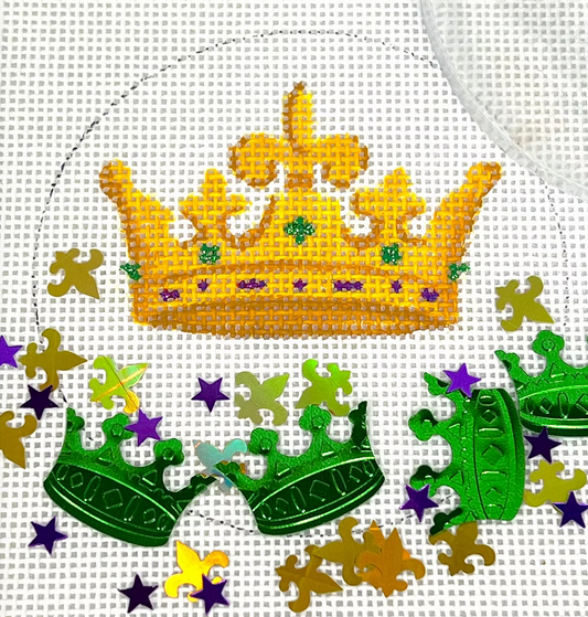 OMD-36 Mardi Gras Crown Snow Globe