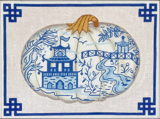 PL-533 Chinoiserie Porcelain Pumpkin