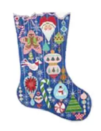 ST-CS-50 Happy Holiday Ornaments Stocking