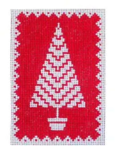 ST-C523 Red and White Tree - Solid