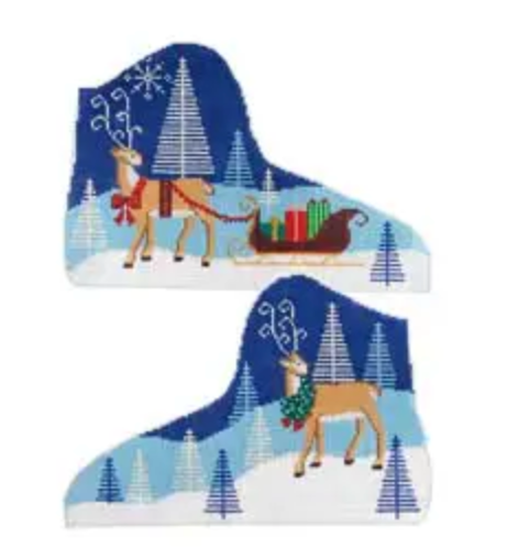 ST-SK57 Holiday Reindeer Large 2-Sided Skate