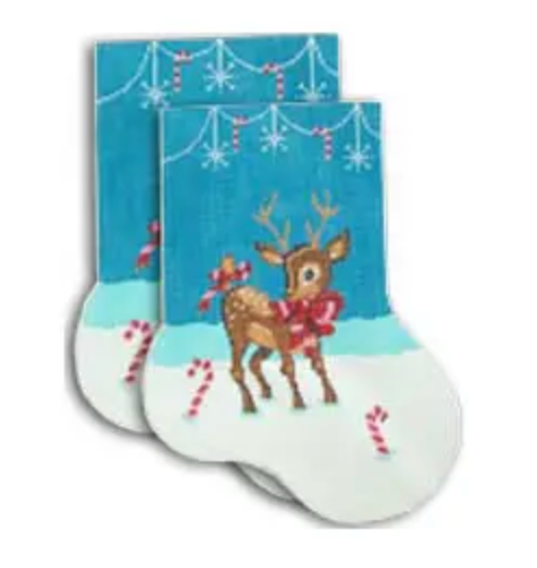 ST-MC40 Retro Reindeer Stocking