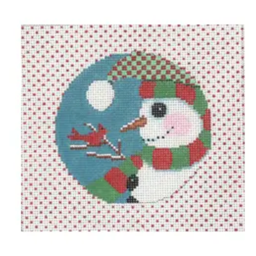 ST-C111-13 Christmas Snowman - Dotted Border