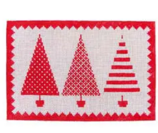 ST-C328 Red and White Christmas Tree Trio