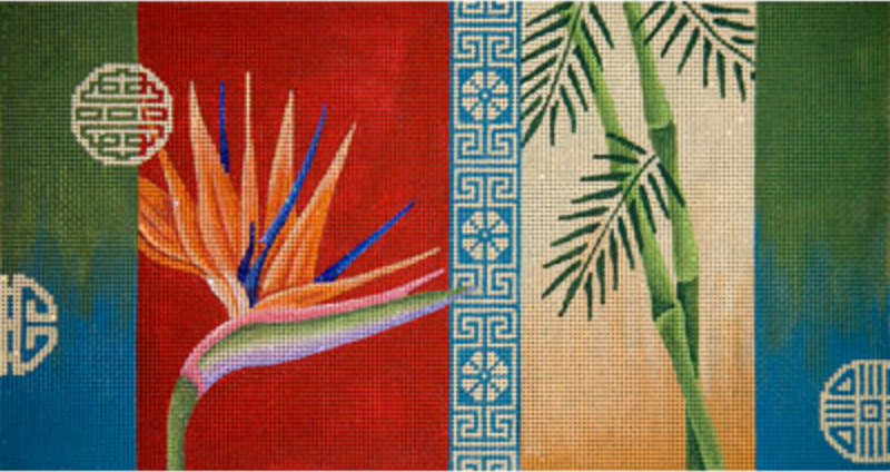 JP-O038 Bird of Paradise and Bamboo