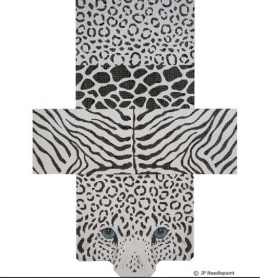 JP-BB005 White Leopard Skin Brick Bag