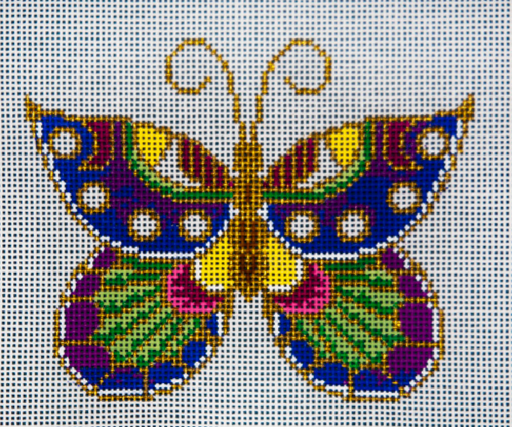 JP-B323 Purple Cloisonne Butterfly
