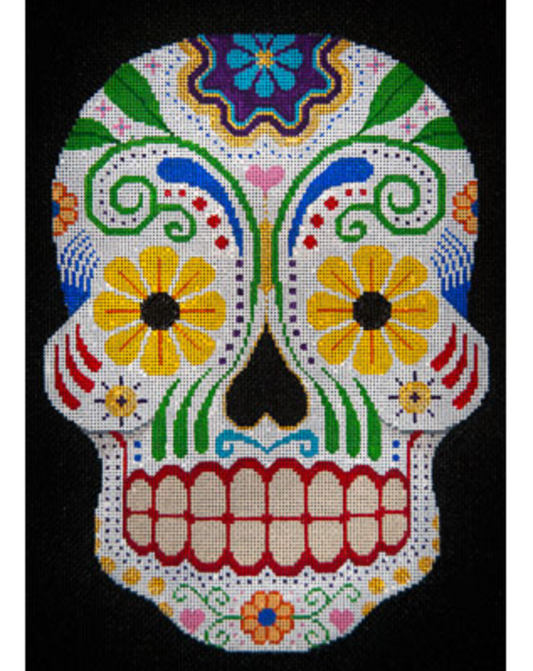 JP-H041 Sugar Skull with Daisy Eyes