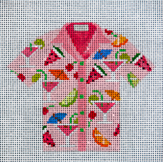 JP-L653 Hawaiian Shirt - Pink Fruit Drinks