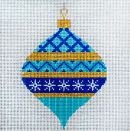 JP-X305-1 Blue and Gold Ornament