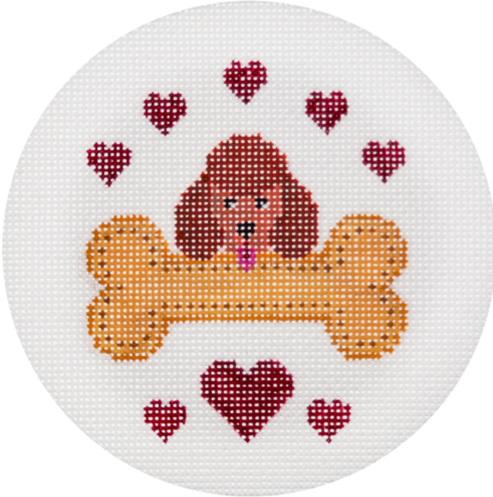 JP-X336 Apricot Poodle Loves his Bone