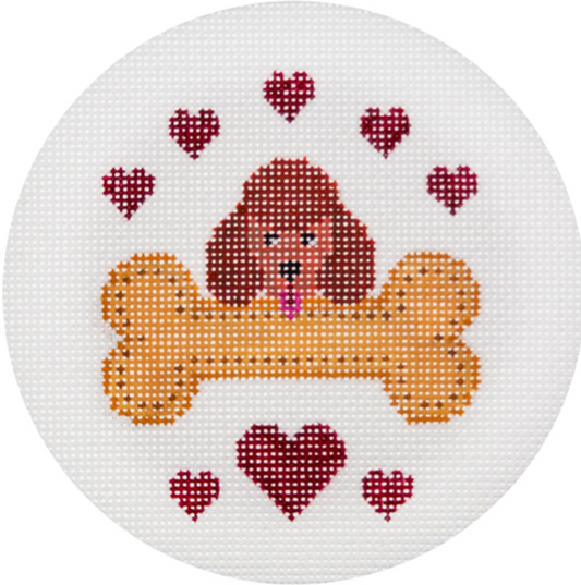 JP-X336 Apricot Poodle Loves his Bone