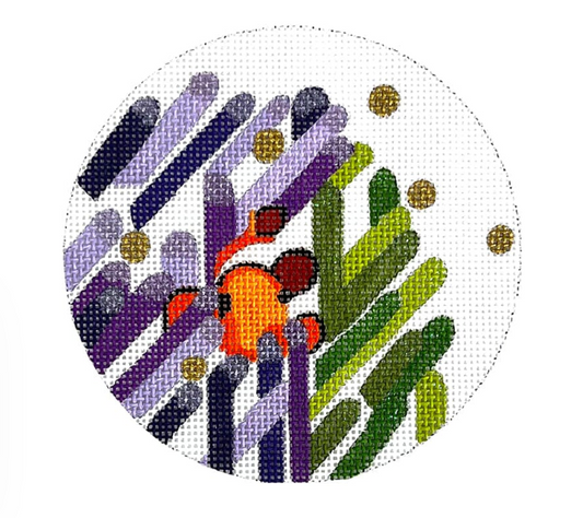 H239 Abstract Clownfish and Anemone