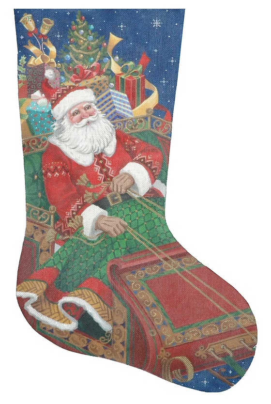TTAXS292 Santa's on his Way Stocking