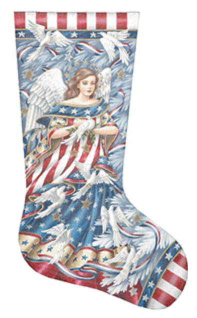 TTAXS357 Patriotic Angel Stocking
