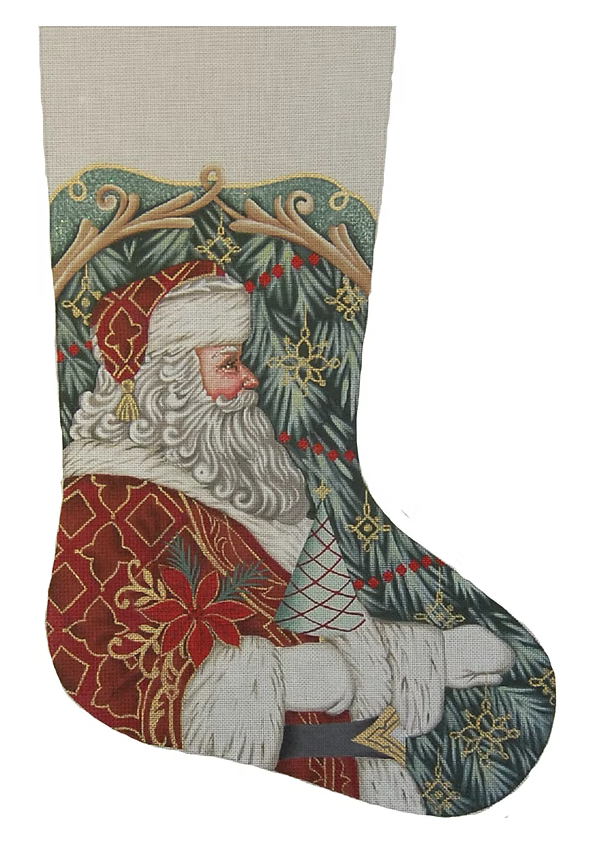 TTAXS462 Santa with Tree Stocking