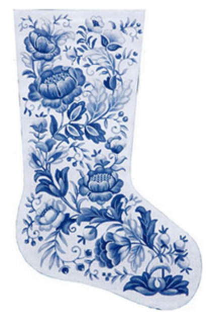 TTAXS320 Blue Floral Stocking