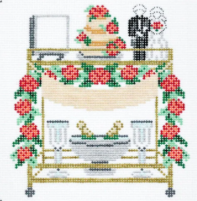 MJD-132A Bride and Groom Bar Cart