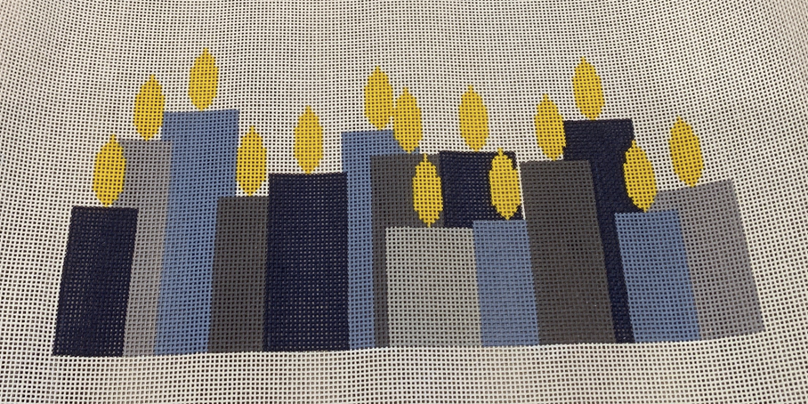 ASIT018B-13 Hannukah Candles on 13 mesh