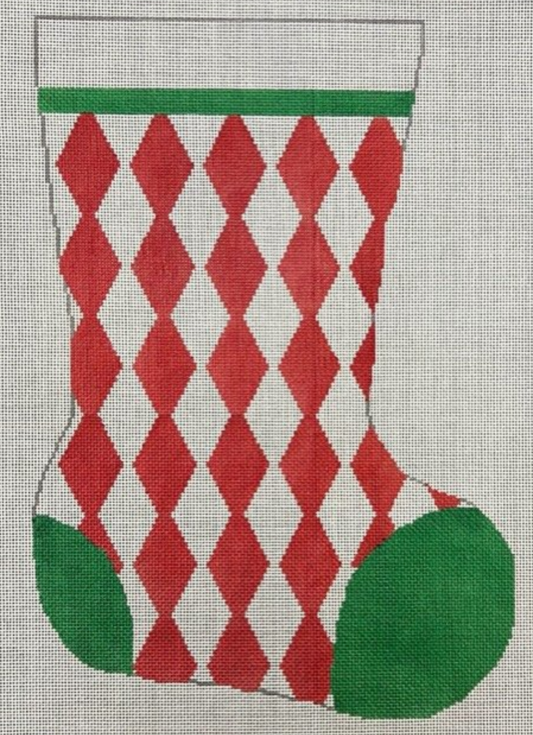 ASIT099XXL Red/White Diamond Stocking