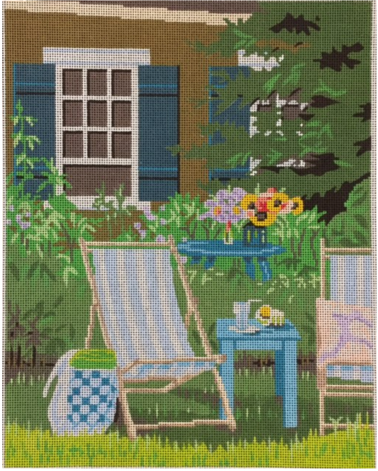 ASIT117 Blue and White Chair