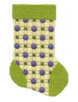 ASIT188 Green/Purple Mini Stocking