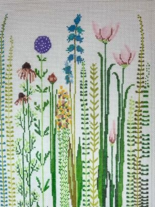 ASIT474 Pink and Blue Tall Flowers