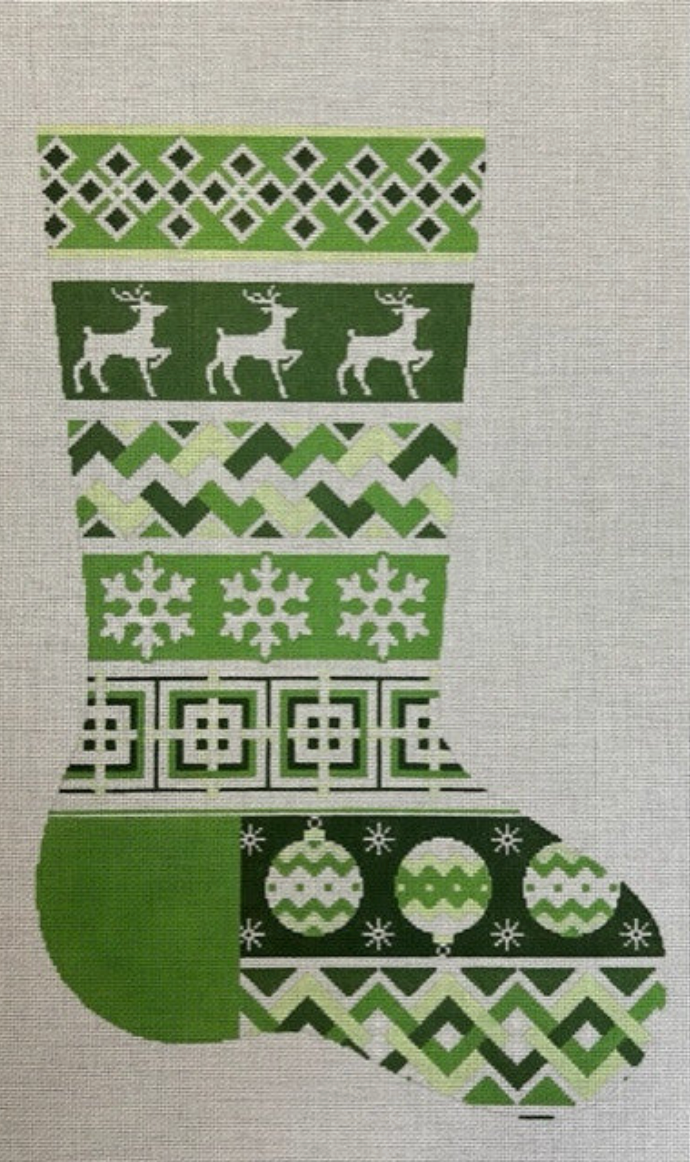 ASIT490 Green Diamonds Stocking