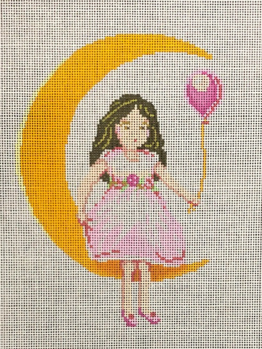 ASIT415 Girl in Crescent Moon