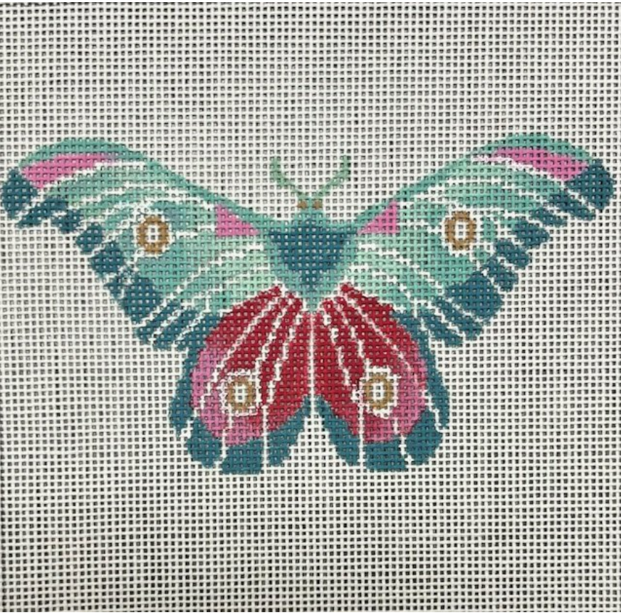 ASIT554 Teal and Rose Butterfly