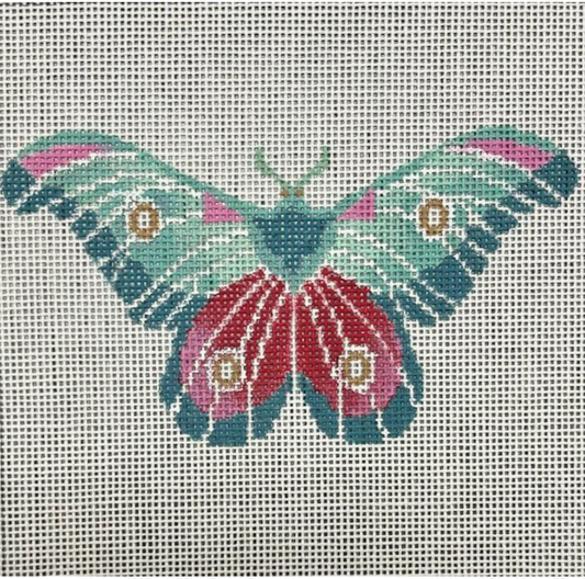 ASIT554 Teal and Rose Butterfly