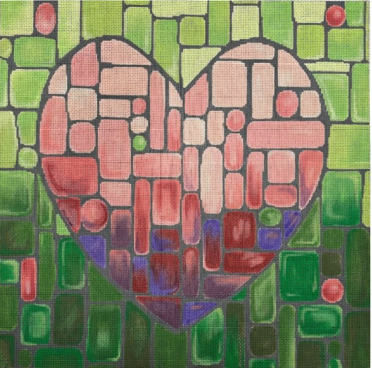 ASIT557 Stained Glass Heart