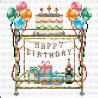 MJD-139 Happy Birthday Bar Cart