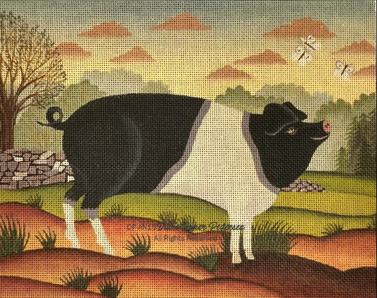 DP-AN15 Country Pig with Butterflies