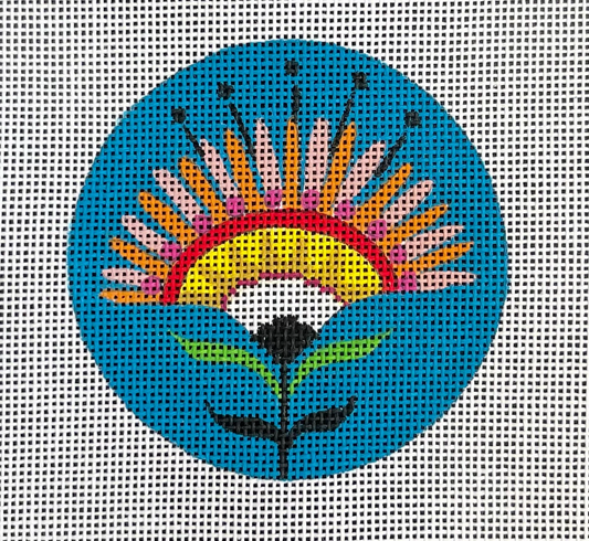 IN367 Tribal Patch/Folkart Flower