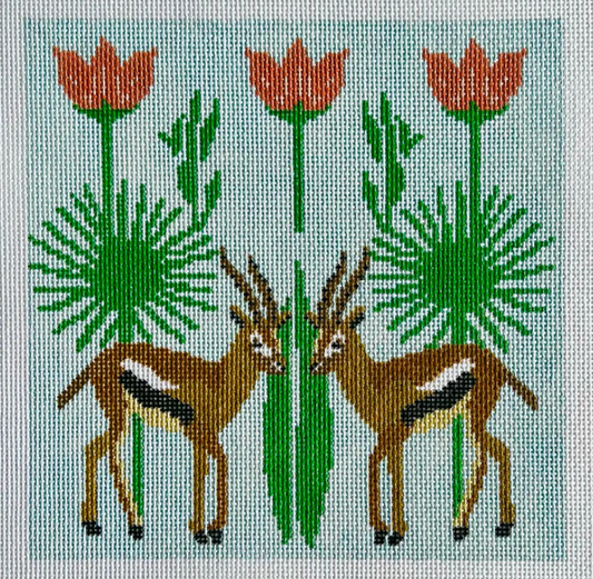 KCD4494 Antelopes with Palms