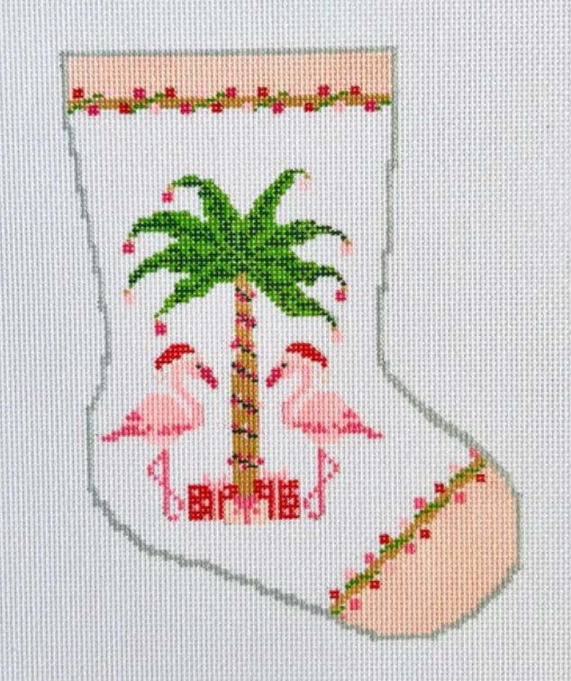 BS71 Christmas Flamingo Mini Stocking