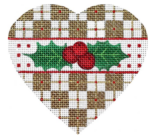 2190D Cross Square Holly Heart